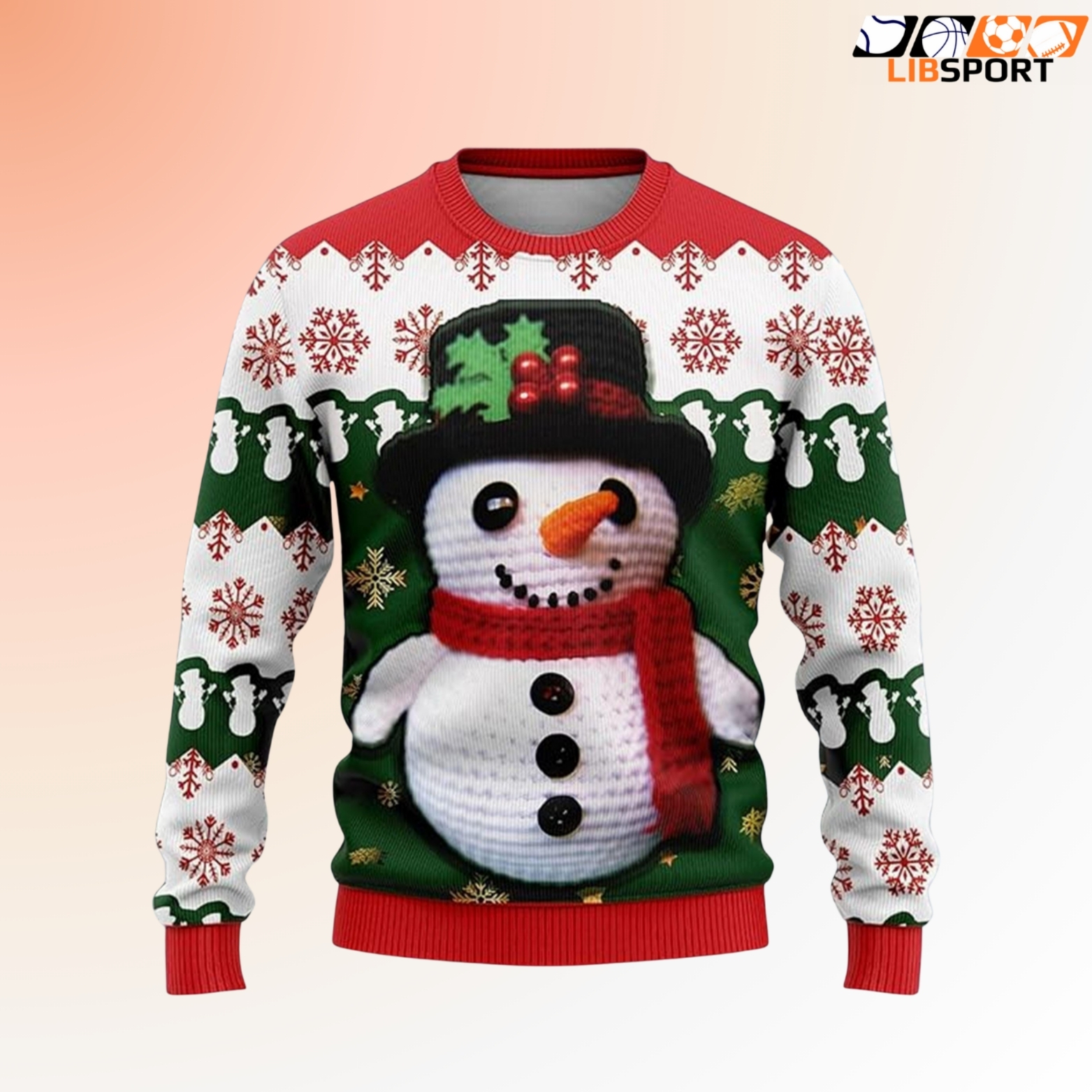 3d Knitted Snowman Christmas Sweater, Crocheted Snowman Jumper, Festive Ugly Xmas Shirt